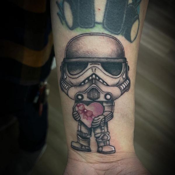 Cartoon Stromtrooper Tattoo