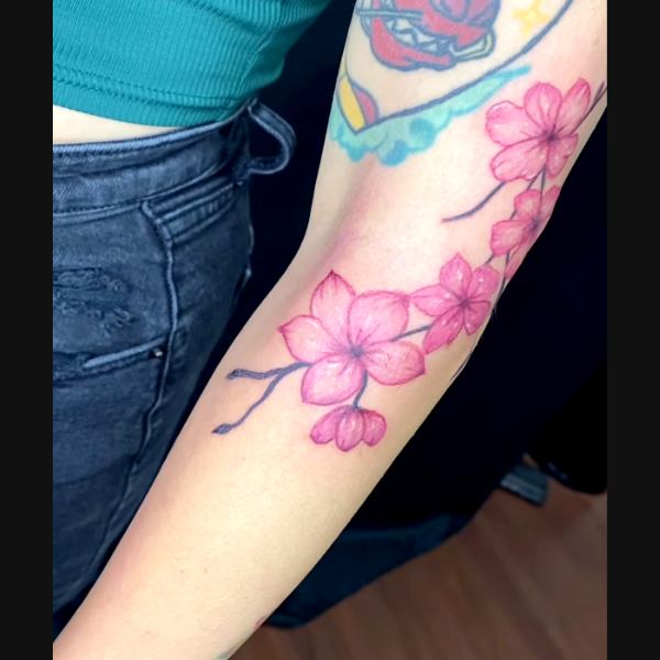 Cherry Blossom Flowers Tattoo