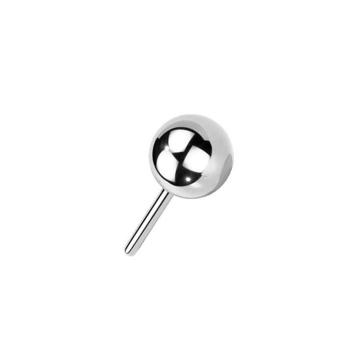 Titanium Threadless Ball Flat Back Earring