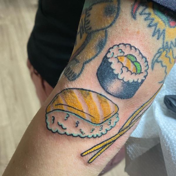 Traditional Style Sushi Tattoo