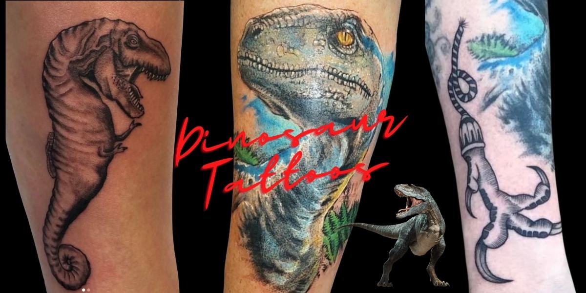 Painted Temple  Tattoos  Sleeves  Ryan Cumberledge Dinosaur Sleeve