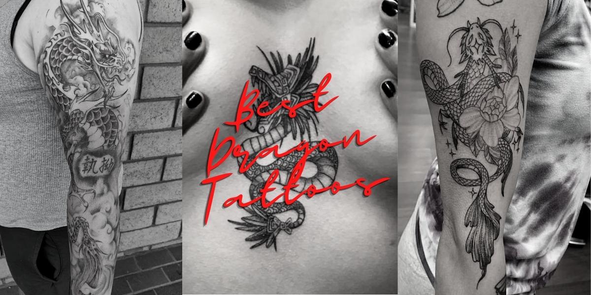 Dragon Tattoo on Woman's Back · Creative Fabrica