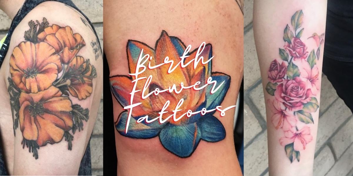 water lily and larkspur tattoo on blackTikTok Search