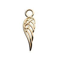 14K Gold Angel Wing Earring Charm