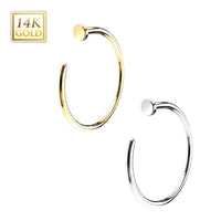 14K Gold Dainty Nose Hoop