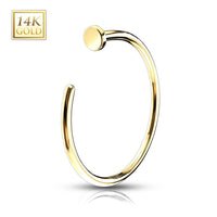 14K Gold Dainty Nose Hoop