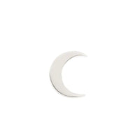 Classic 14K Gold Threadless Crescent Moon Earring with Titanium Flat Back Earring