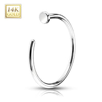 14K Gold Dainty Nose Hoop