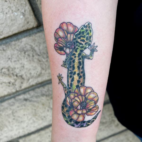 Color Gecko Tattoo 