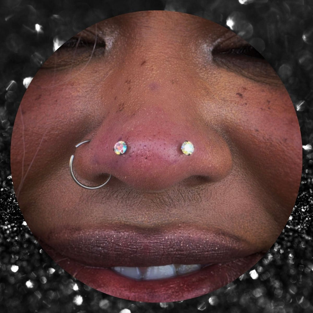 Dual Nostril Piercing