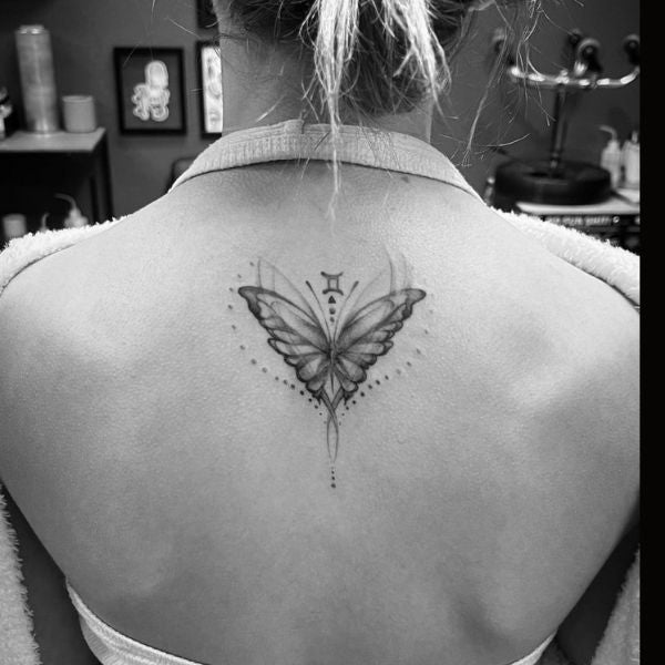Fine Line Butterfly Tattoo Georgie Tattoo Artist Mr. Inkwells