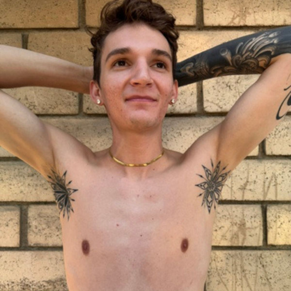 Geometric Armpit Tattoo