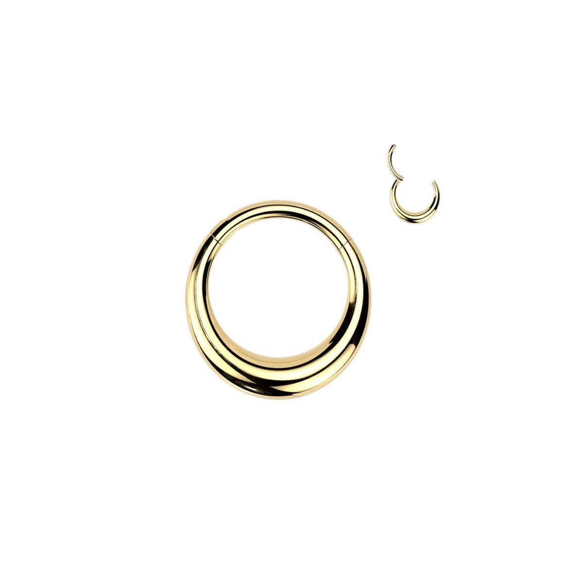 Gold Titanium Crescent Teardrop Hinge Clicker