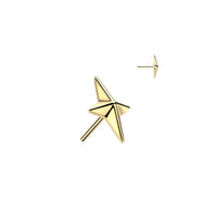 Titanium Threadless Push in Flat Back North Star Earring