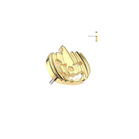 Titanium Threadless Push In Flat Back Jack-O-Lantern Pumpkin Earring
