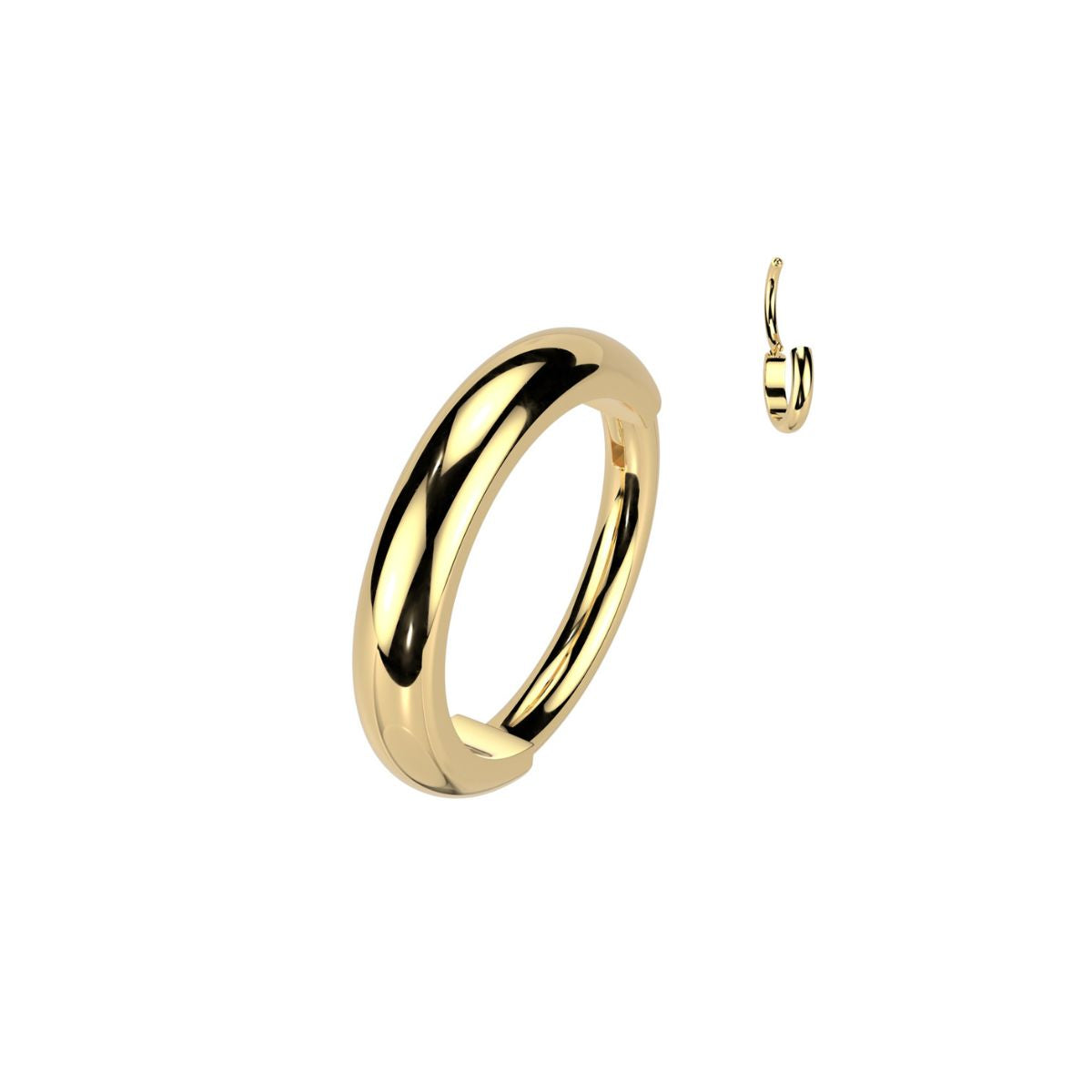 Gold Titanium Wide Profile Domed Hinge Clicker