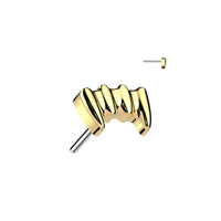 Titanium Threadless Flat Back Vampire Teeth Earring