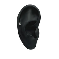 Titanium Threadless CZ Marquis Top with Titanium Backing