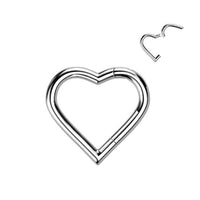 Titanium Heart Hinge Ring