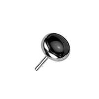 Titanium Threadless Push in 4mm Onyx Stone Flat Back Earring