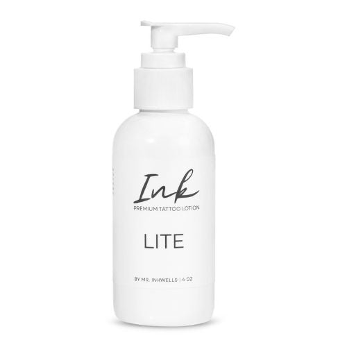 Ink Premium Tattoo Aftercare Lotion Lite Best Tattoo Lotion for Aftercare front bottle 