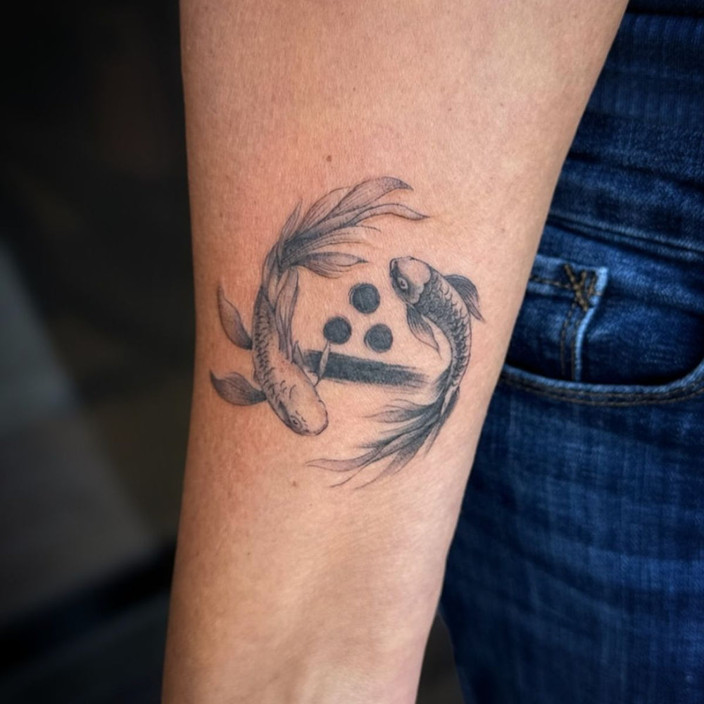 Koi Fish Tattoo Fine Line