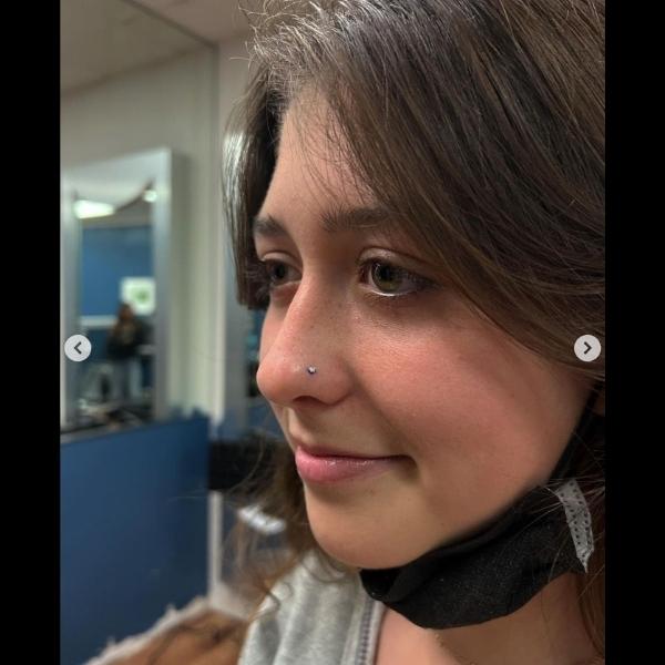 Left Nostril Nose Piercing Mr Inkwells LA and OCs Best Piercing shop
