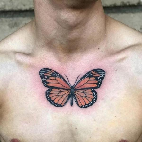 Monarch Butterfly Tattoo Mr Inkwells Tattoo Shop LA and OCs Best Tattoo Shop