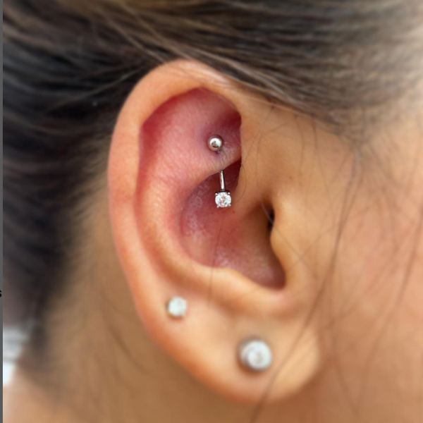 Rook Piercing Angelica Piercing Artist Mr. Inkwells