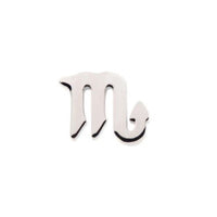 Titanium and 14K Gold Scorpio Zodiac Symbol Threadless Earrings