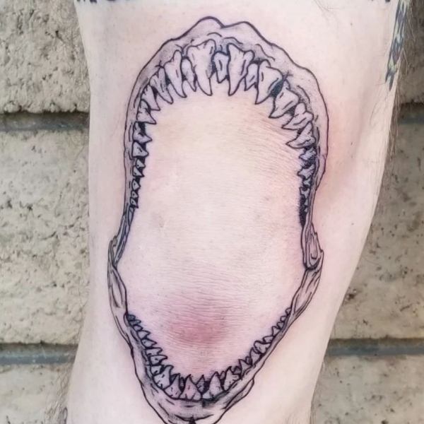Shark Teeth Bones Tattoo