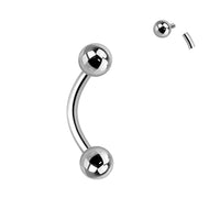 Titanium Internally Threaded Curved Barbell