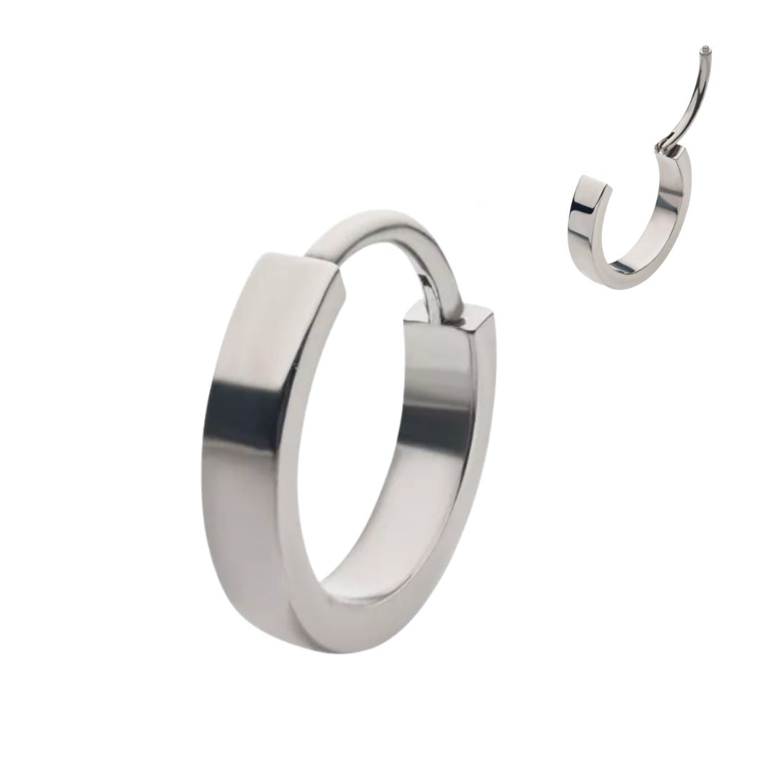 Titanium Thick Hinge Hoop Earring