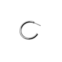 Titanium Threadless Push In Flat Back Hoop Earring