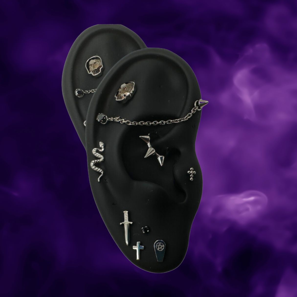 Titanium Triple Spike Hinge Ring – MrInkwells