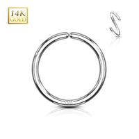 Classic Seamless Bendable Hoop in 14K Gold