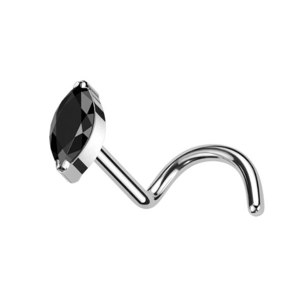 Titanium corkscrew on sale nose stud