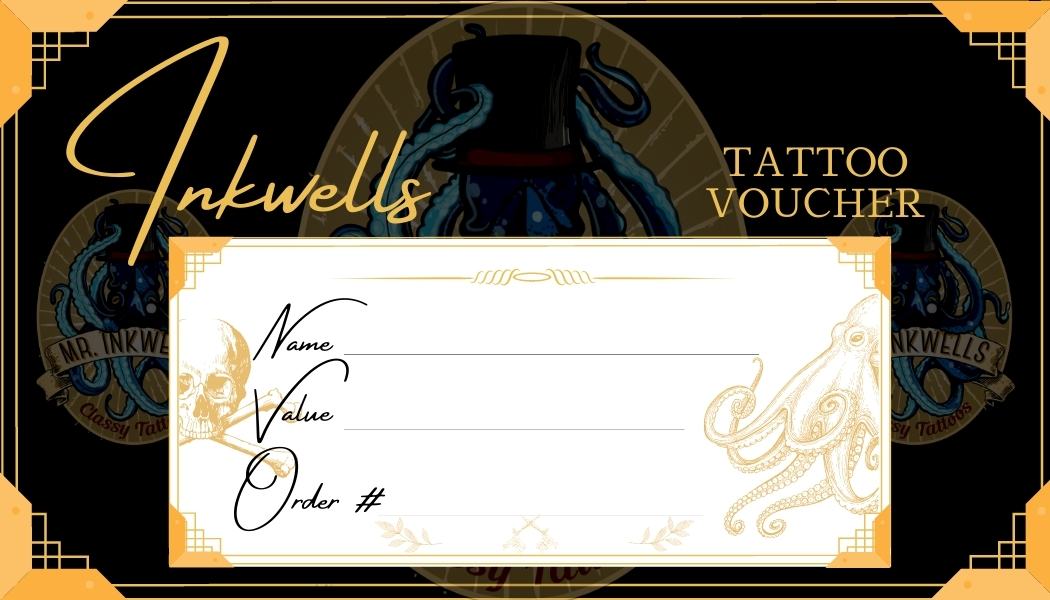 Mr Inkwells Flash Tattoo Voucher Tattoo Gift Card La and OCs Best Tattoo shop Back