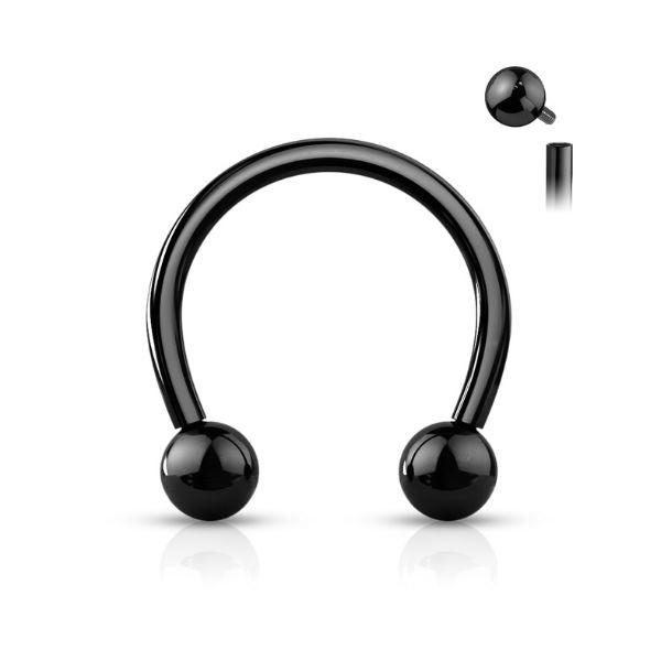 Titanium PVD Plated Black Horseshoe